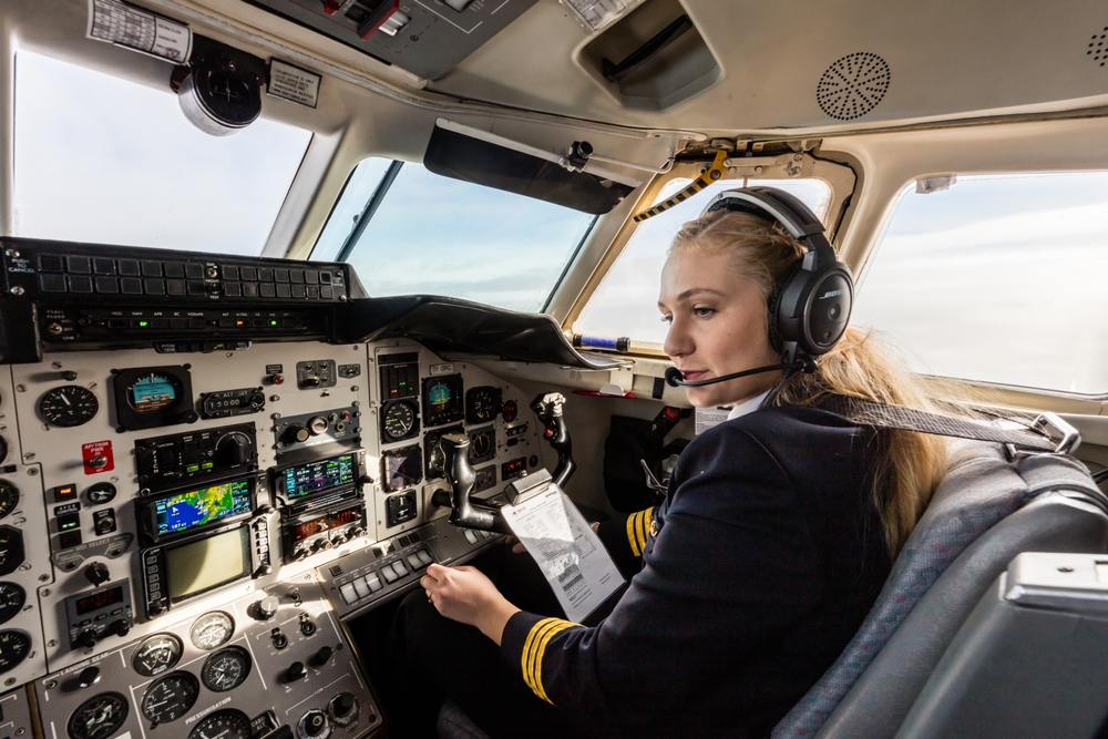 VestfirdirIceland 03142018AYoungIcelandicFemaleCo pilotFlying