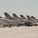 Fleet of Turkish F-16 fighers on the runway